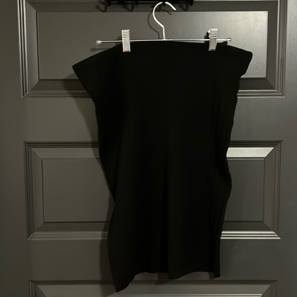 Express Ribbed Sweater Skirt Black Sz Large